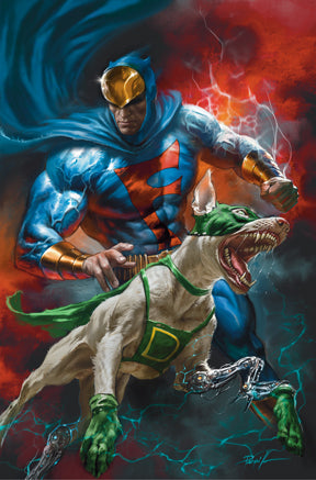 BLUE FALCON AND DYNOMUTT #2 CVR E LUCIO PARRILLO METAL PREMIUM CVR VAR