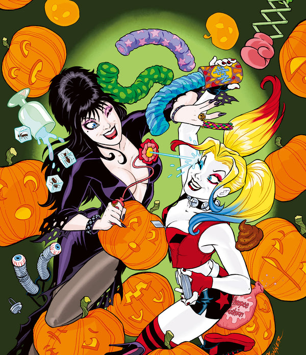 HARLEY QUINN X ELVIRA #1 CVR L AMANDA CONNER LTD VIRGIN VAR