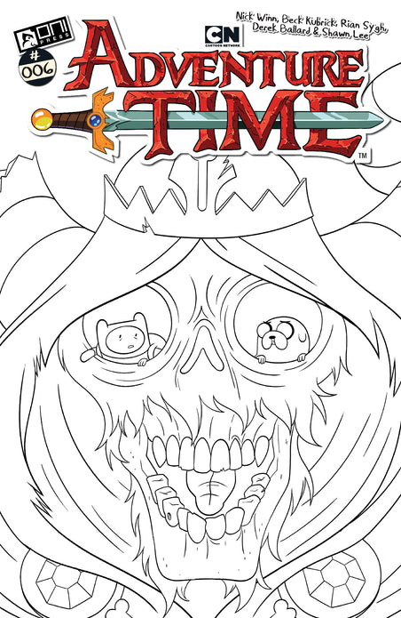 ADVENTURE TIME (SCADENZA PREORDINE (AAAA/MM/GG):) #6 CVR F INC 1:50 NICK WINN B&W VAR