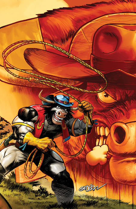 WILD WEST COW-BOYS OF MOO MESA #2 (OF 4) CVR D INC 1:10 JUAN GEDEON INTERLOCKING FULL ART VAR