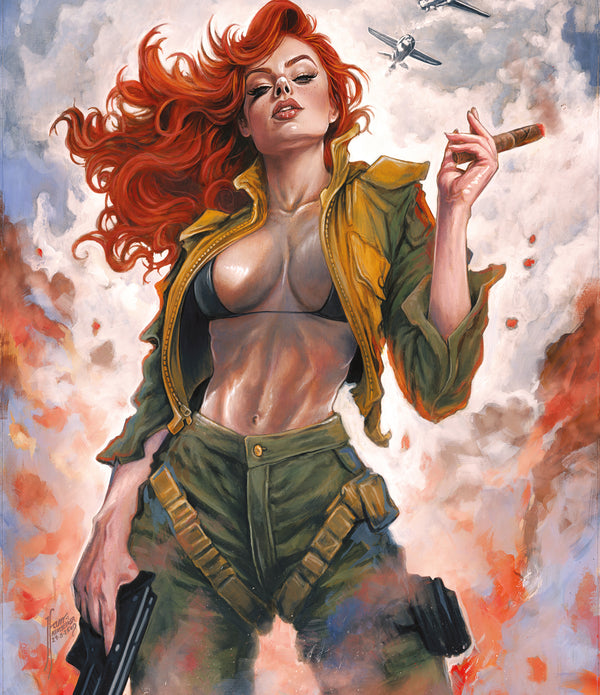 HEAT SEEKER EXPOSED A GUN HONEY SERIES #1 (OF 4) CVR N SDCC EXCLUSIVE TEHANI FARR VIRGIN VAR (MR) Limited to 600 copies Allocations May Occur