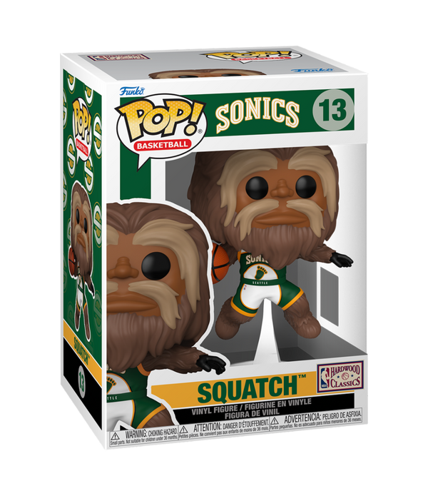 NBA - POP FUNKO VINYL FIGURE 13 SQUATCH (SONICS) 9CM