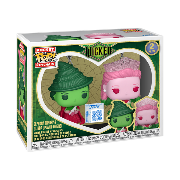WICKED - POCKET KEYCHAIN 2 - PACK ELPHABA TROPP & GLINDA UPLAND