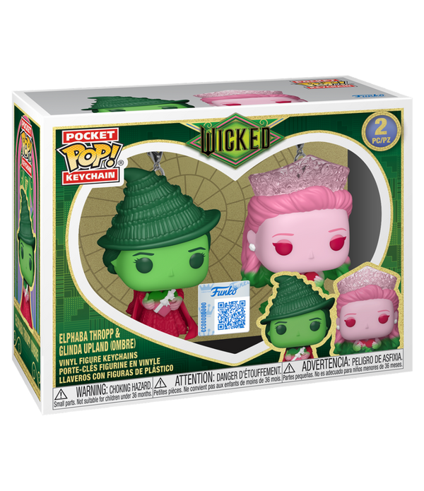 WICKED - POCKET KEYCHAIN 2 - PACK ELPHABA TROPP & GLINDA UPLAND