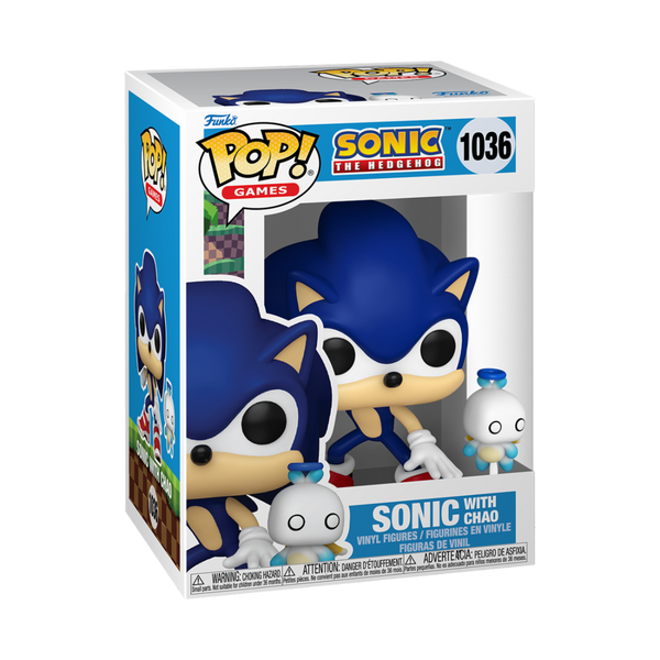 SONIC THE HEDGEHOG - POP & BUDDY FUNKO VINYL FIGURE 1036 SONIC W/ HERO CHAO 9CM