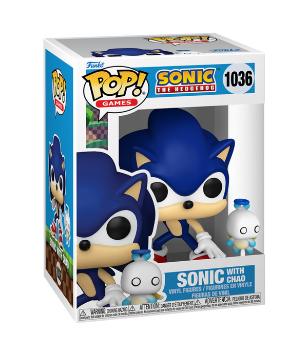 SONIC THE HEDGEHOG - POP & BUDDY FUNKO VINYL FIGURE 1036 SONIC W/ HERO CHAO 9CM